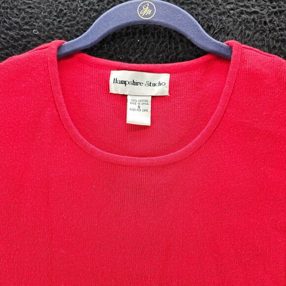 Hampshire Studio Womens Tank Top Red Size Small 100% Cotton Pullover Sleeveless - Picture 7 of 12